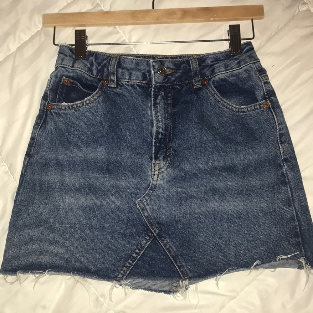 top shop denim skirt